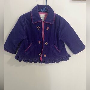 Vintage toddler floral zip up jacket size 2t